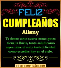 GIF Frases de Cumpleaños Allany